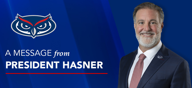 A Message from President Hasner