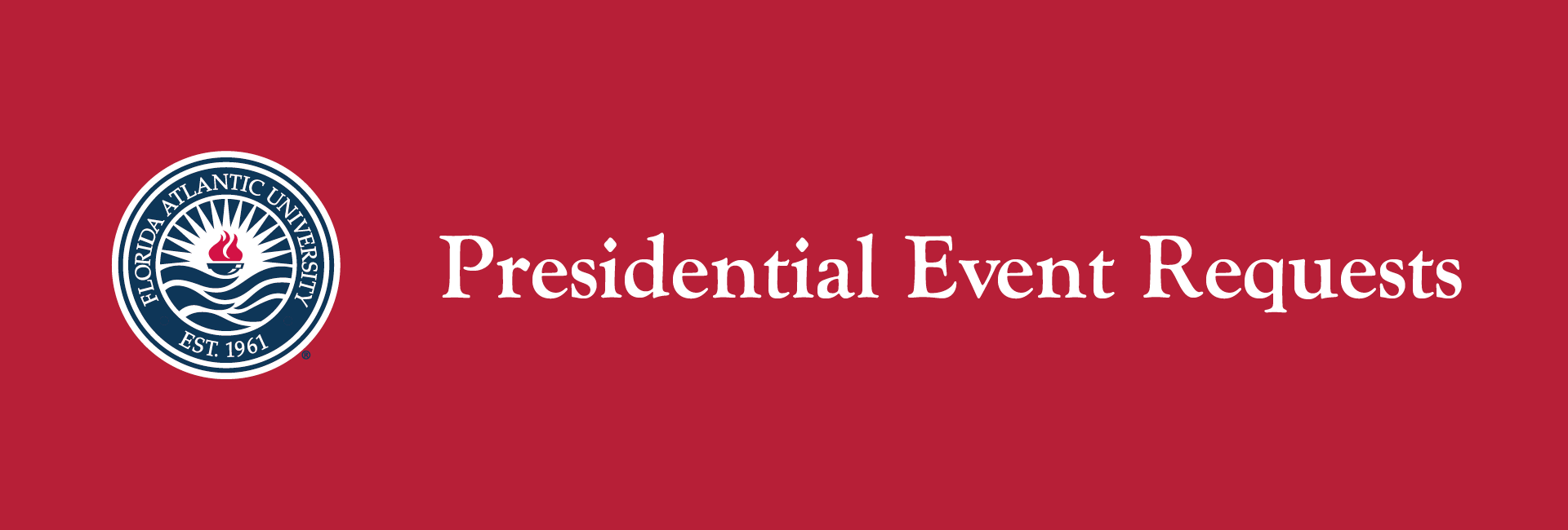 Presidential Event Requests page