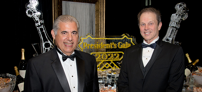 FAU Board of Trustees Chair Mr. Anthony Barbar and FAU President Dr. John Kelly at the 2022 President's Gala
