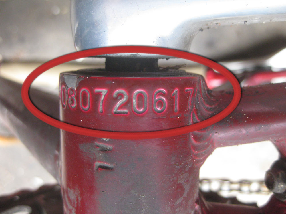 How to look up bike serial number