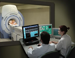 Image showing patient inside an MRI