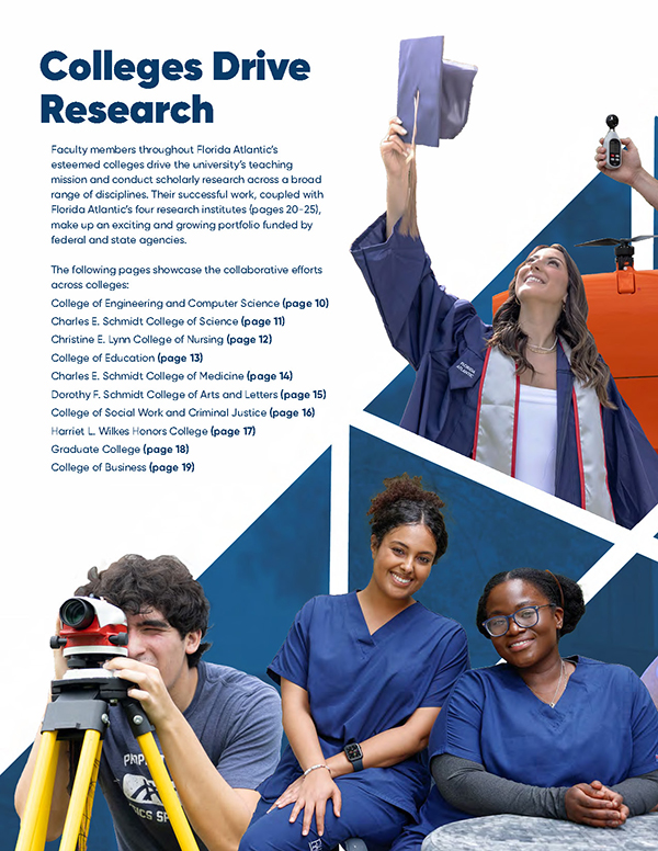 Collage of students and faculty from across FAU's colleges