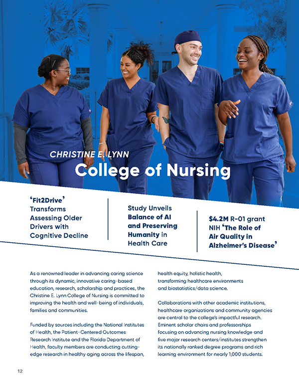 Nursing students in scrubs (College of Nursing)
