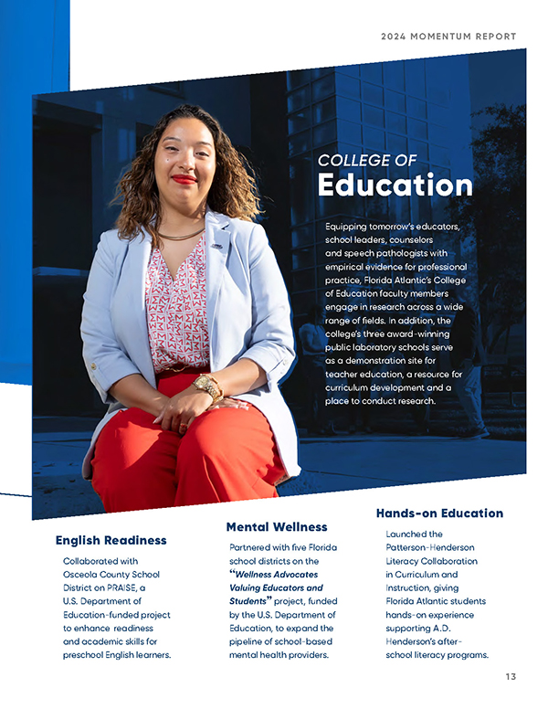 faculty member seated outdoors (College of Education)