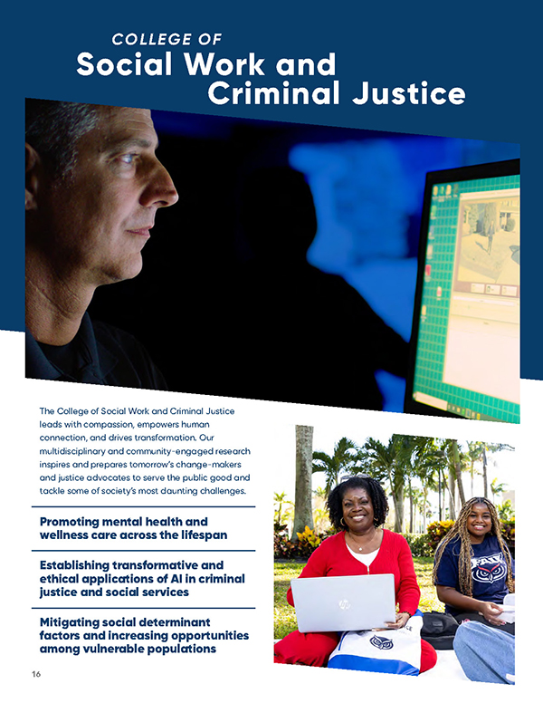 Man at computer screen (Social Work and Criminal Justice)