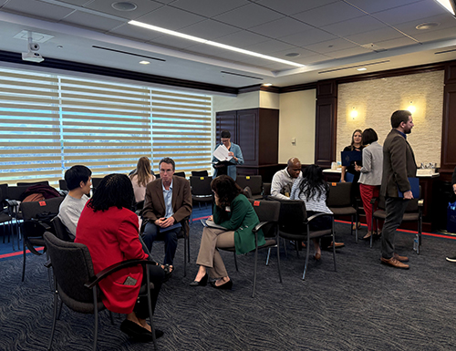 group of people in learning setting