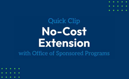 dark blue background with words, No-Cost Extension