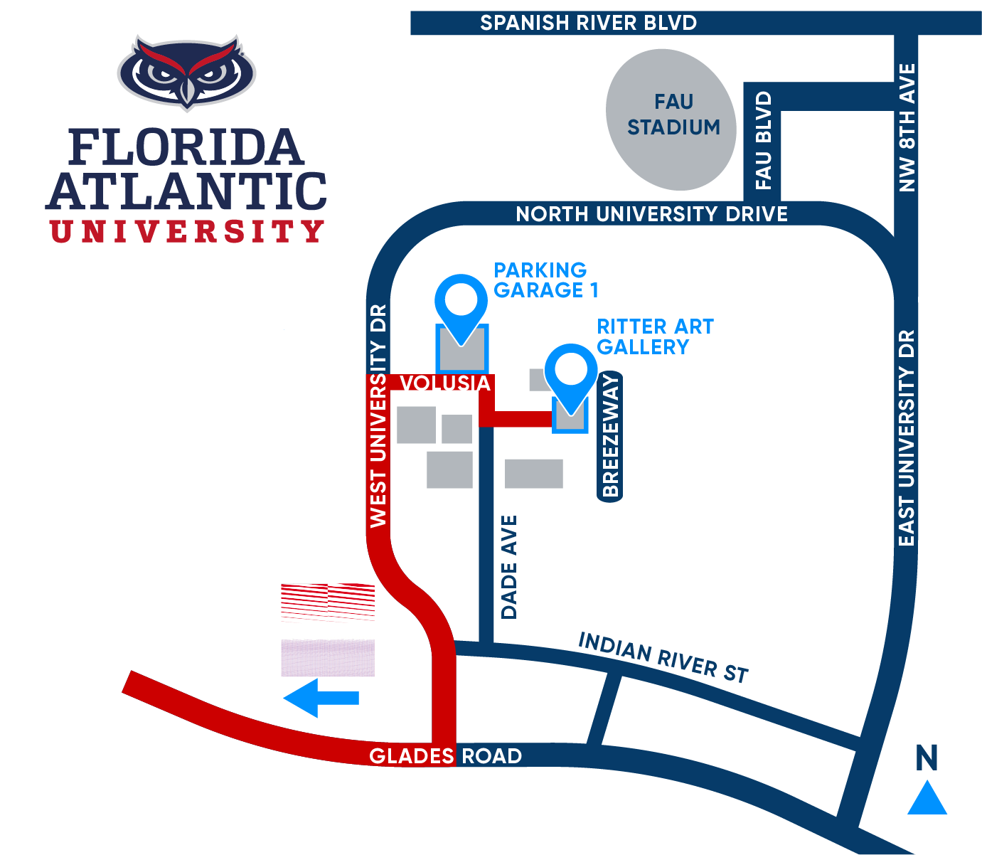 Boca Raton campus map