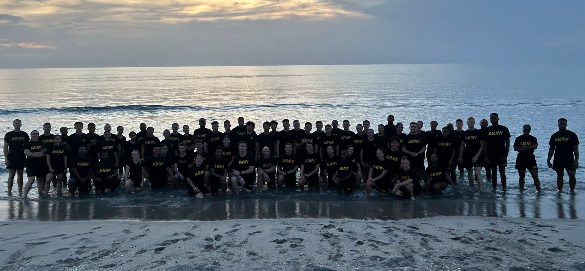 FAU ROTC Students on the beach
