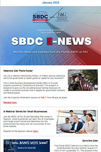 Read the latest SBDC Newsletter
