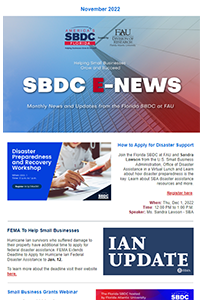 Read the latest SBDC Newsletter