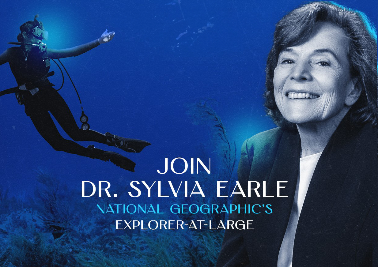 Celebrate Earth month with the legendary oceanographer Sylvia Earle, Ph.D.! 