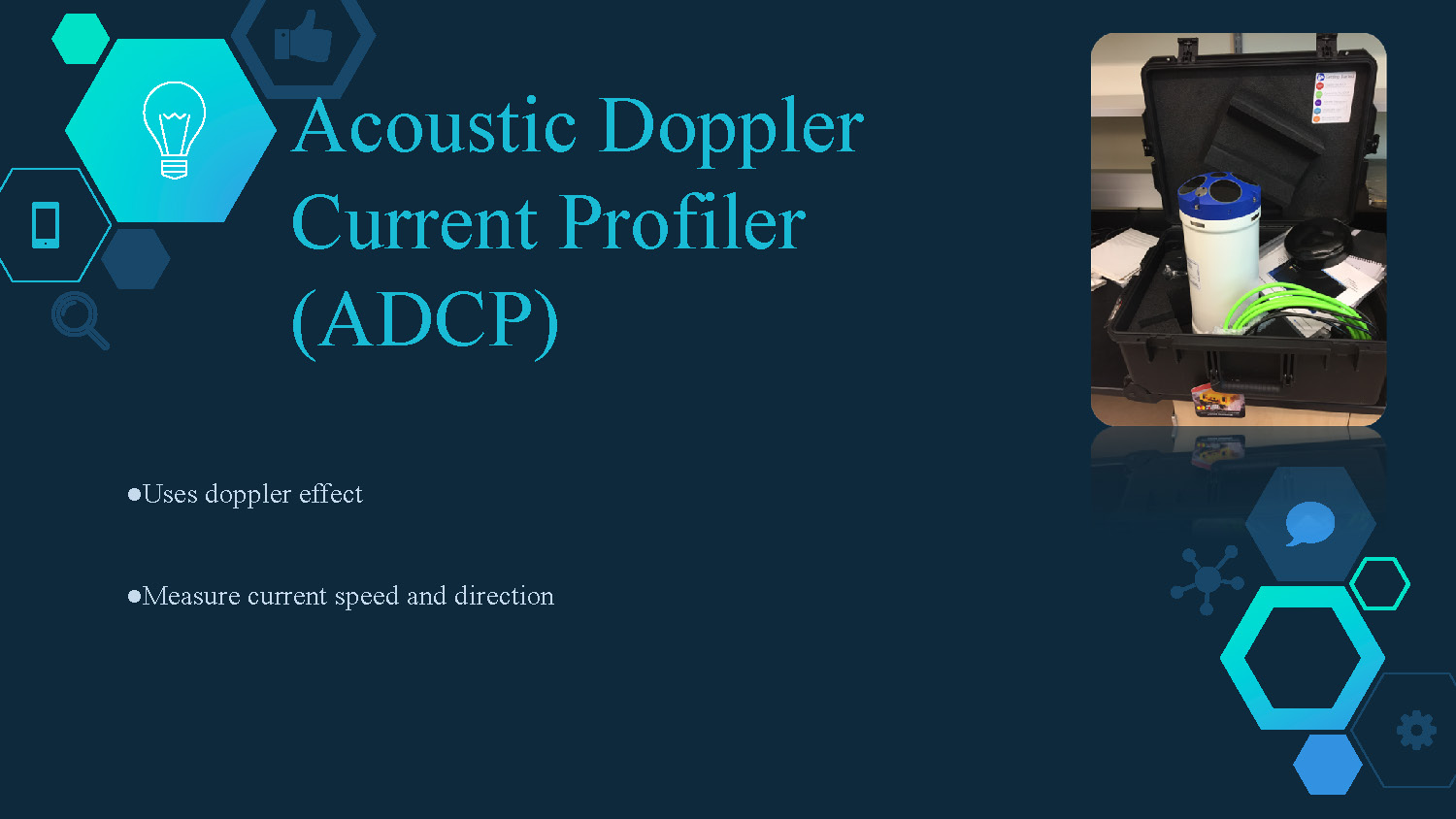 Slide 5: Acoustic Doppler Current Profiler description and functionality