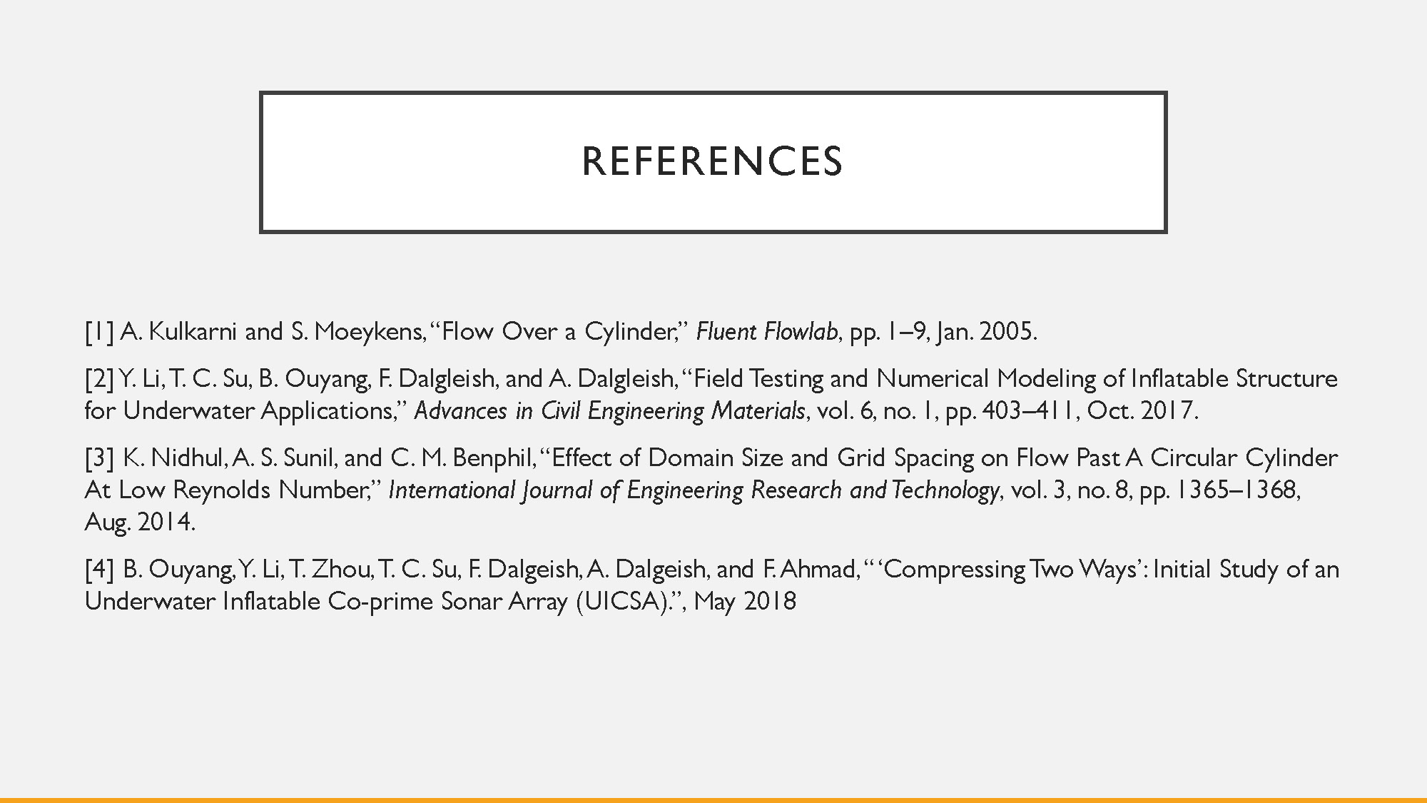 Slide 6: References listing academic sources and citations