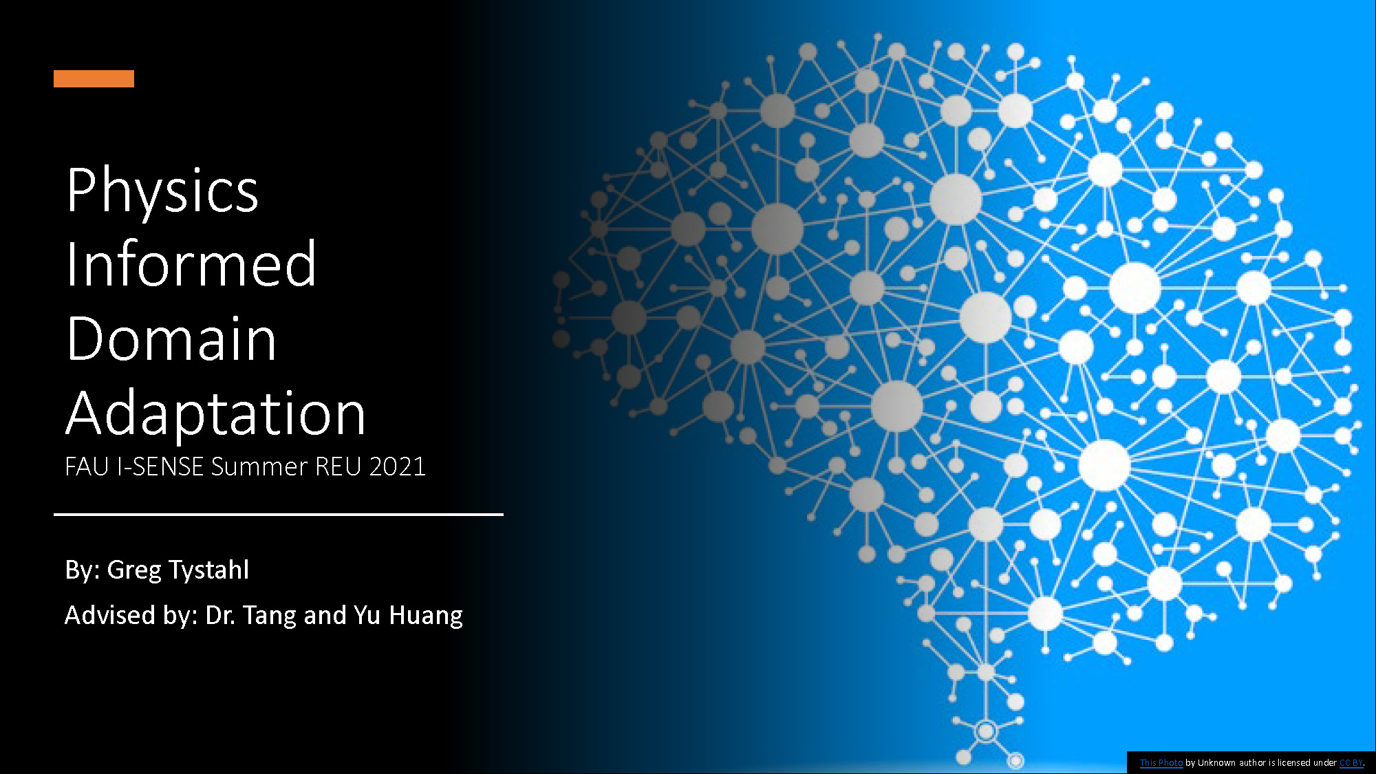 Slide 1: Physics Informed Domain Adaptation — title slide