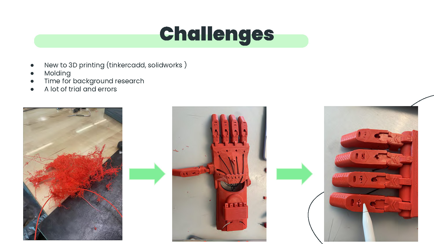Slide 8: challenges faced during development