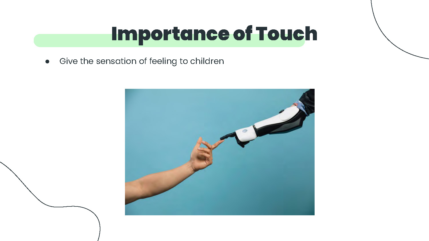 Slide 10: importance of touch sensation for children