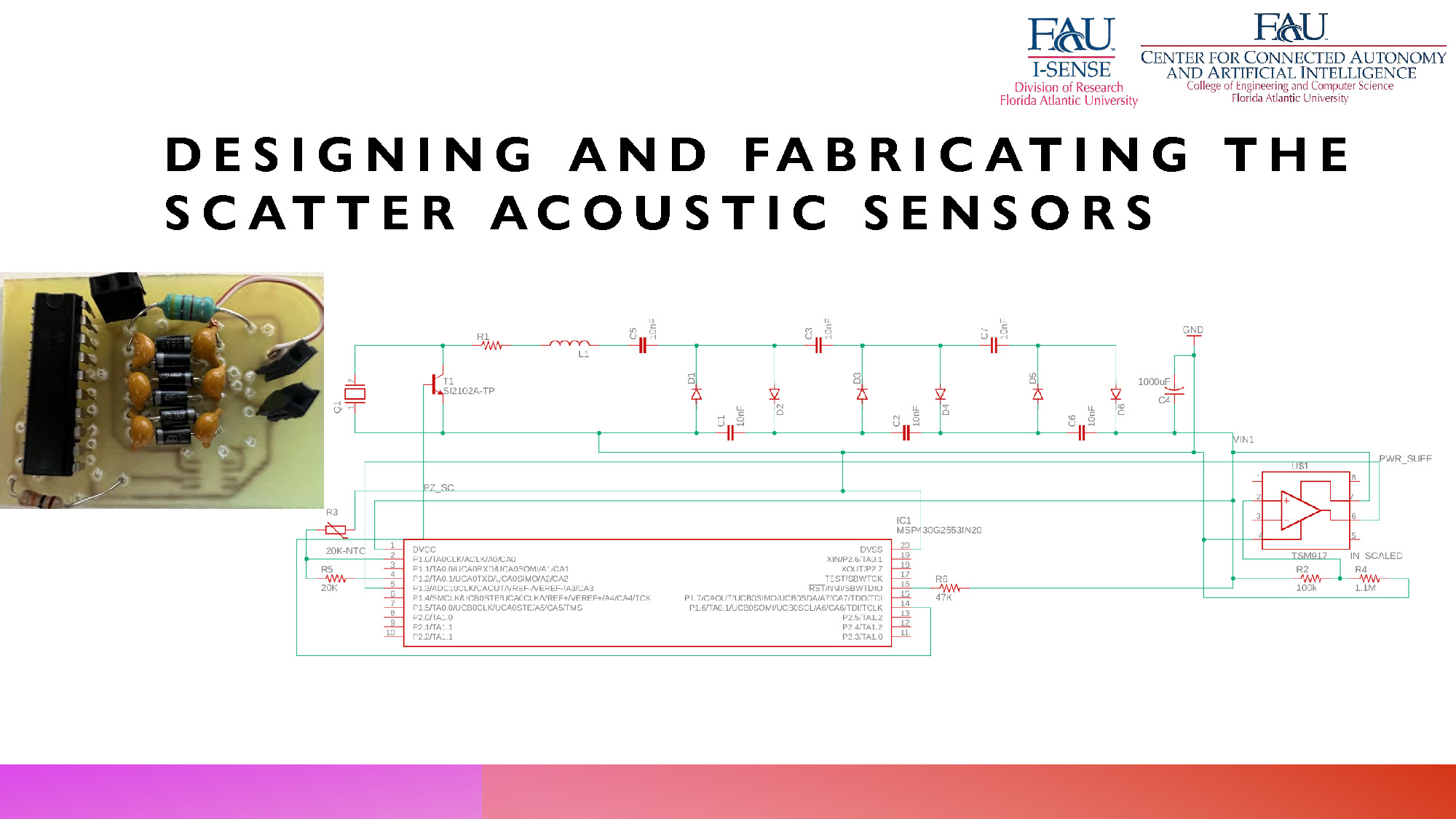 Slide 5: Designing and Fabricating the Scatter Acoustic Sensors section