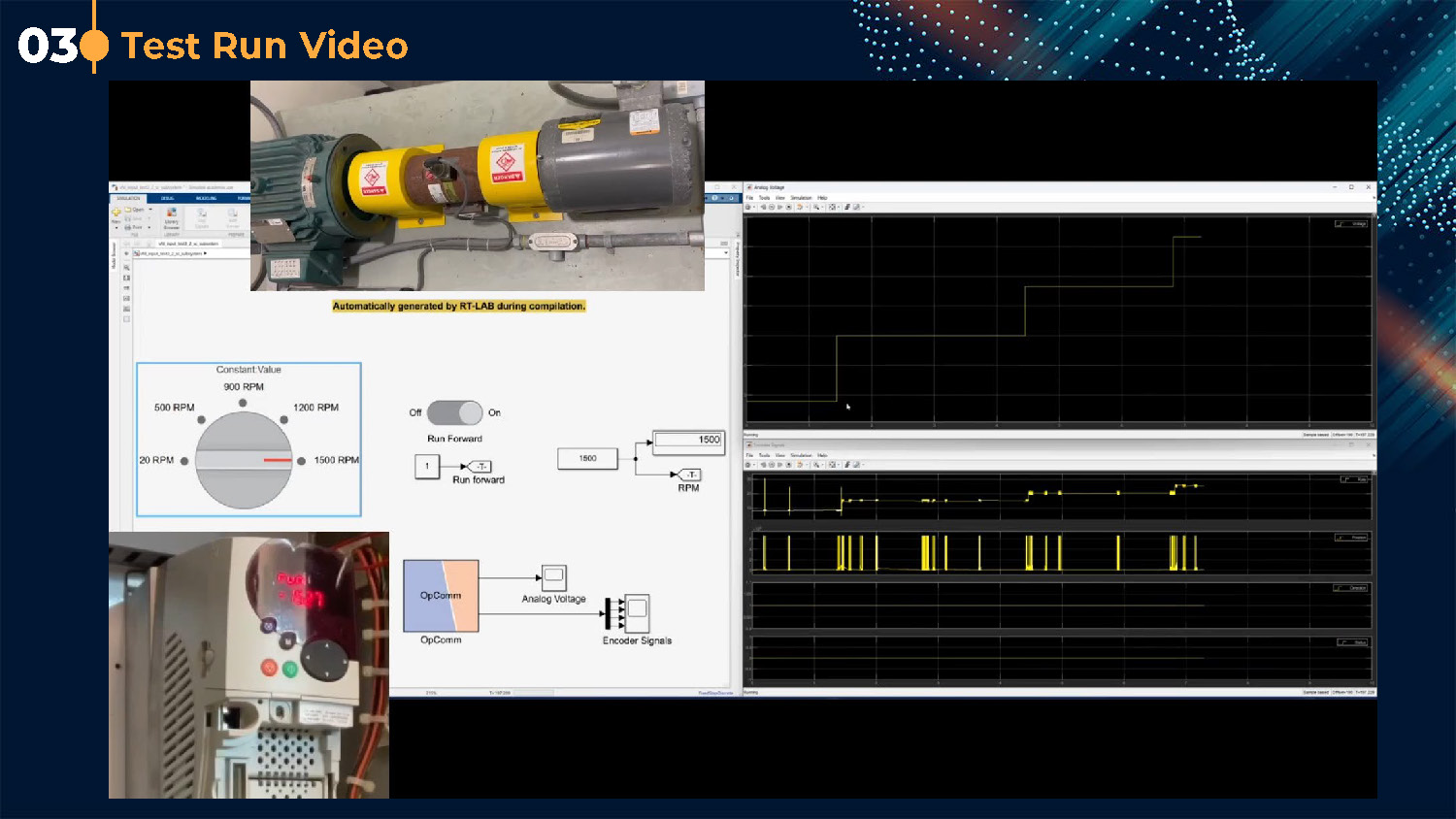 Slide 15: Test Run Video section highlighted