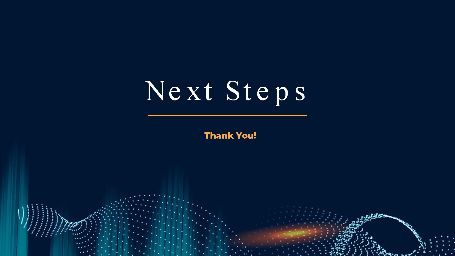 Slide 16: Next Steps and Thank You closing slide