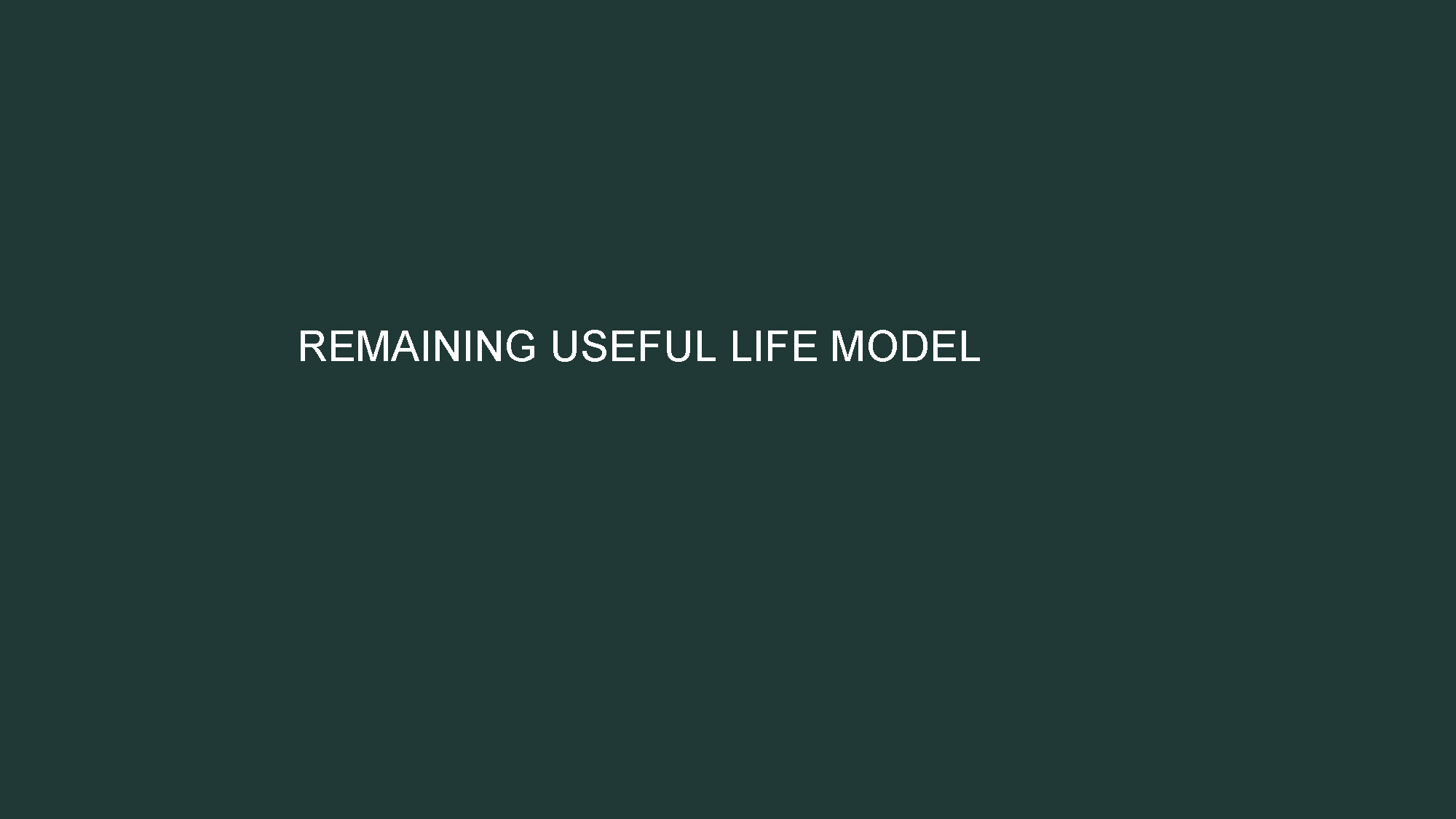 Slide 3: Remaining Useful Life Model section showing the approach for predicting transformer lifespan