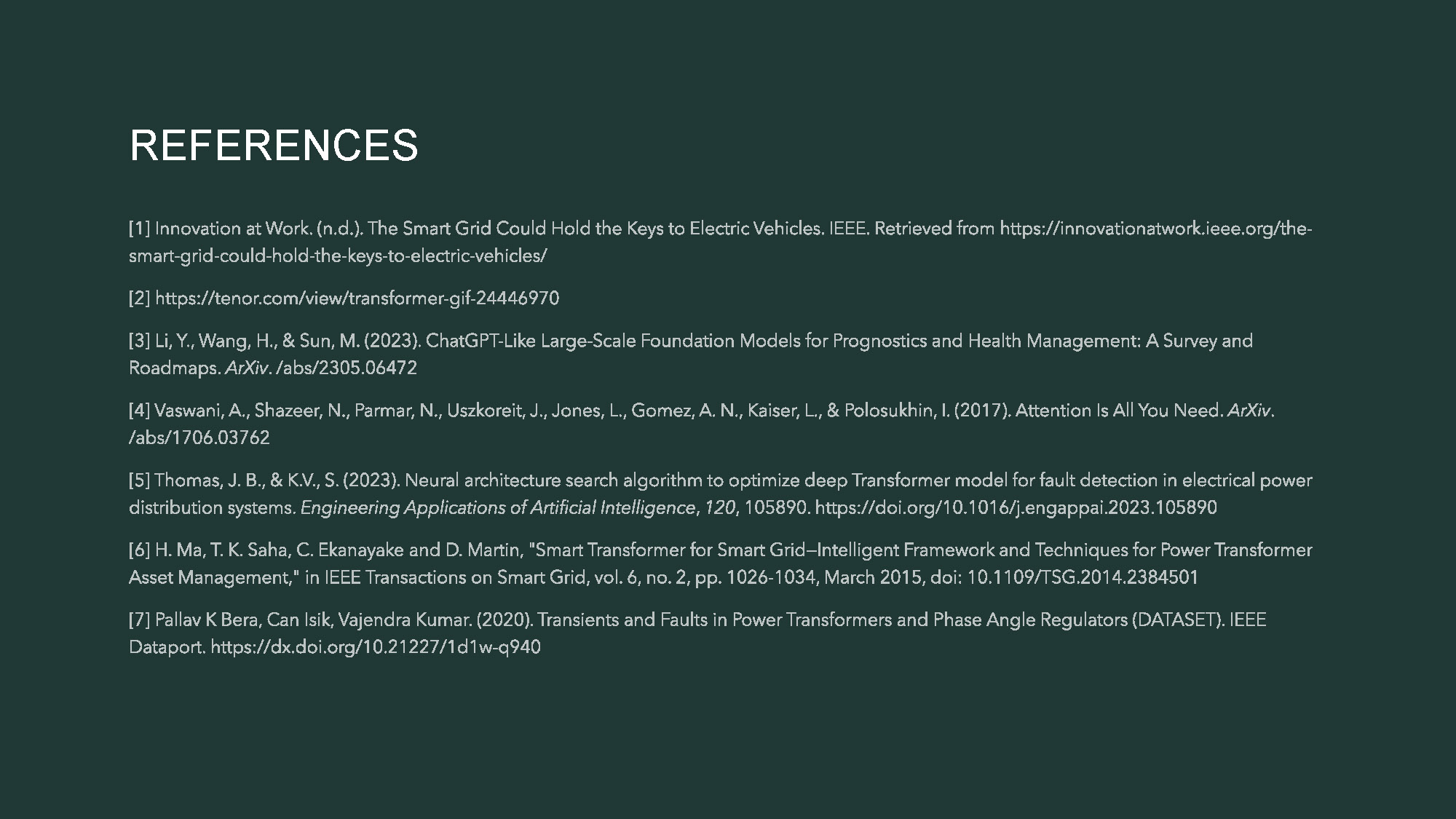 Slide 19: References section listing academic sources and citations