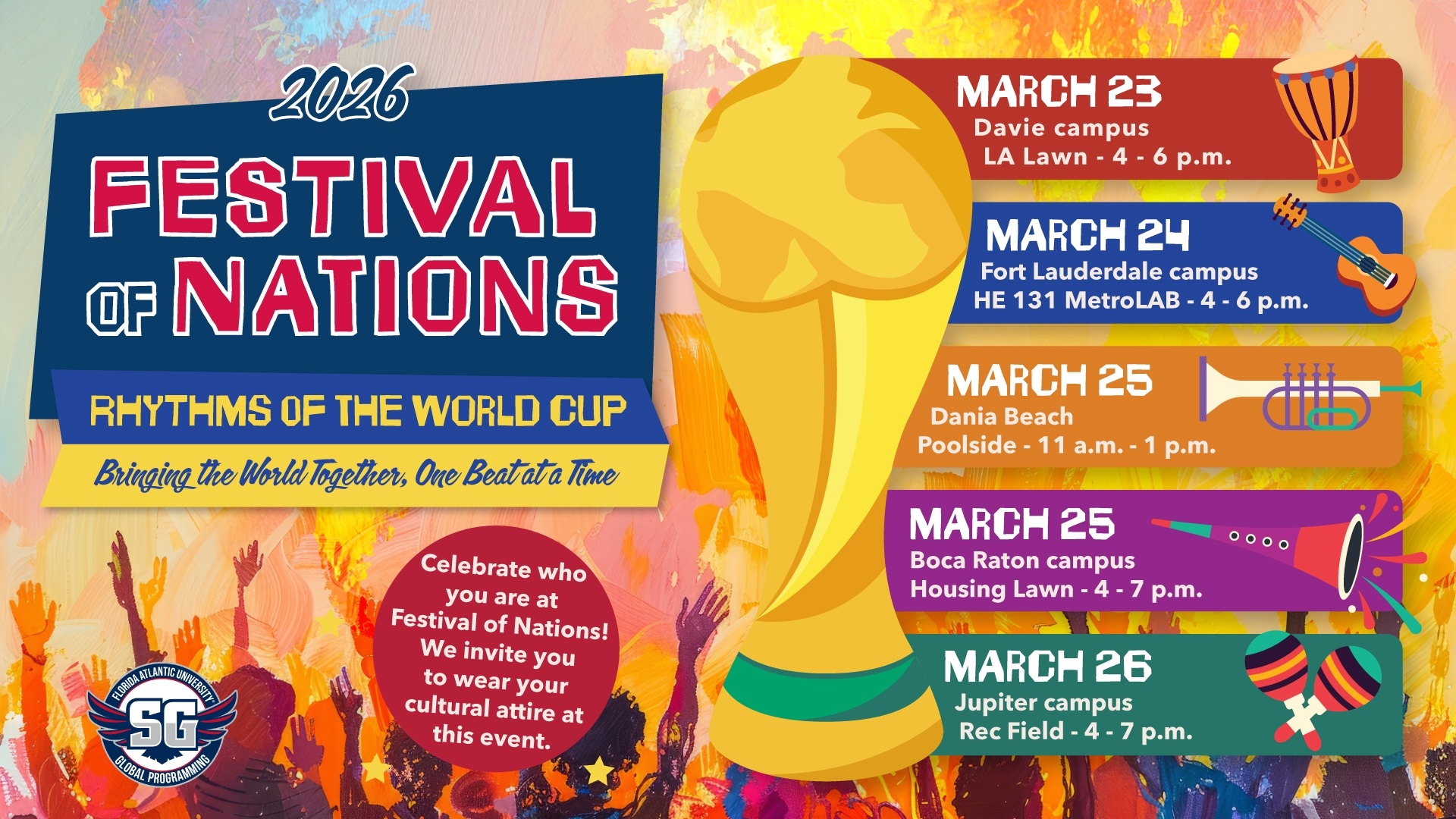 Festival of Nations graphic with World cup theme