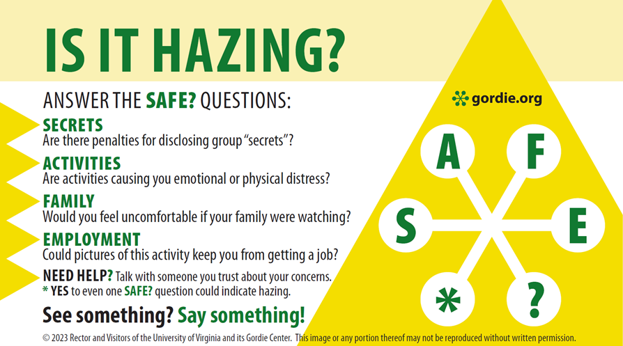 Hazing Prevention graphic
