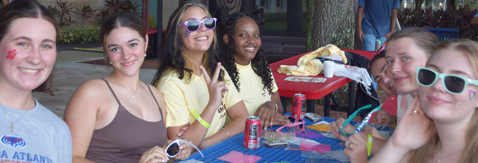 A group of students