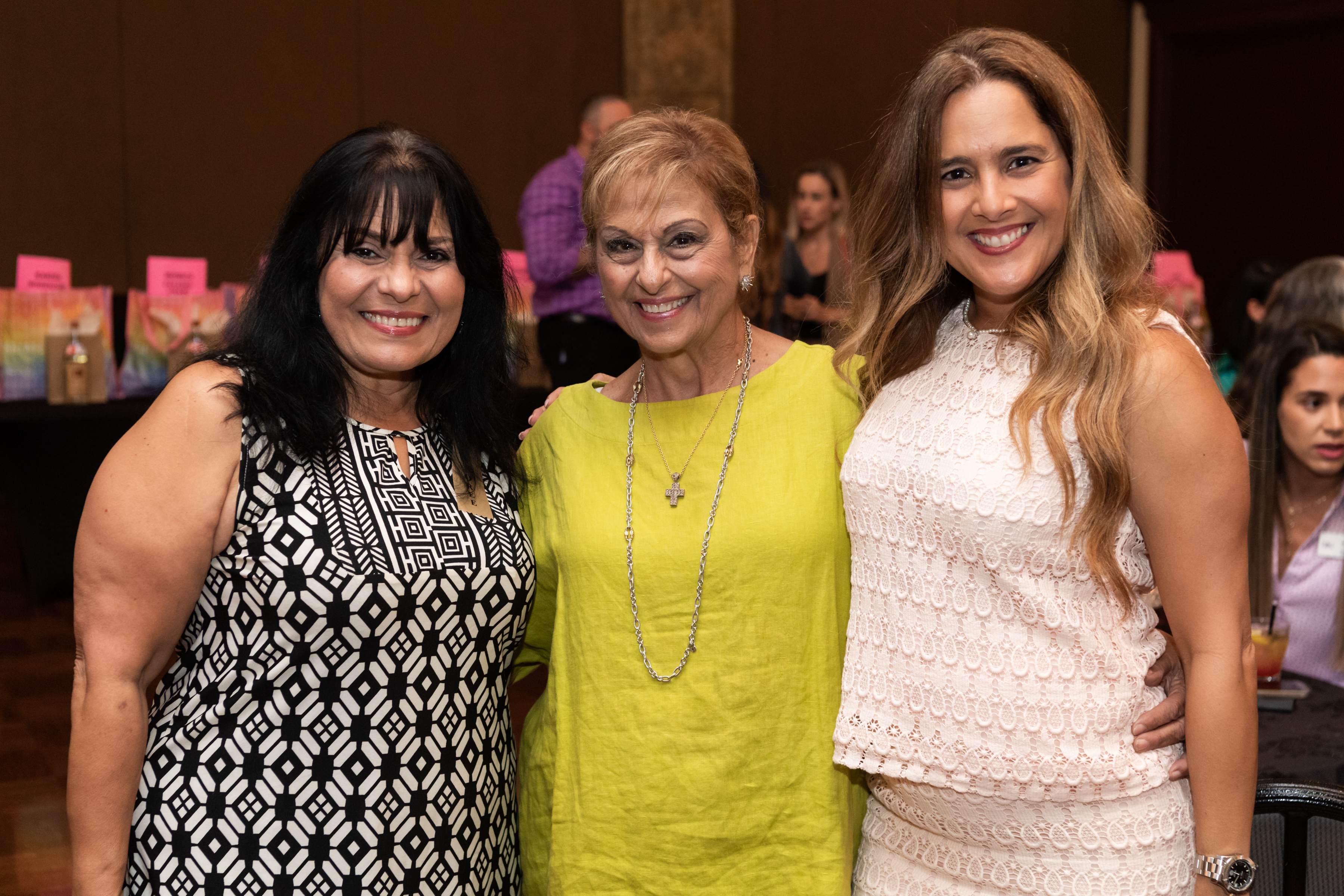 Miream Sierra, Be Strong International and former honoree; Elaine Vasquez, event director; and Dean Luna