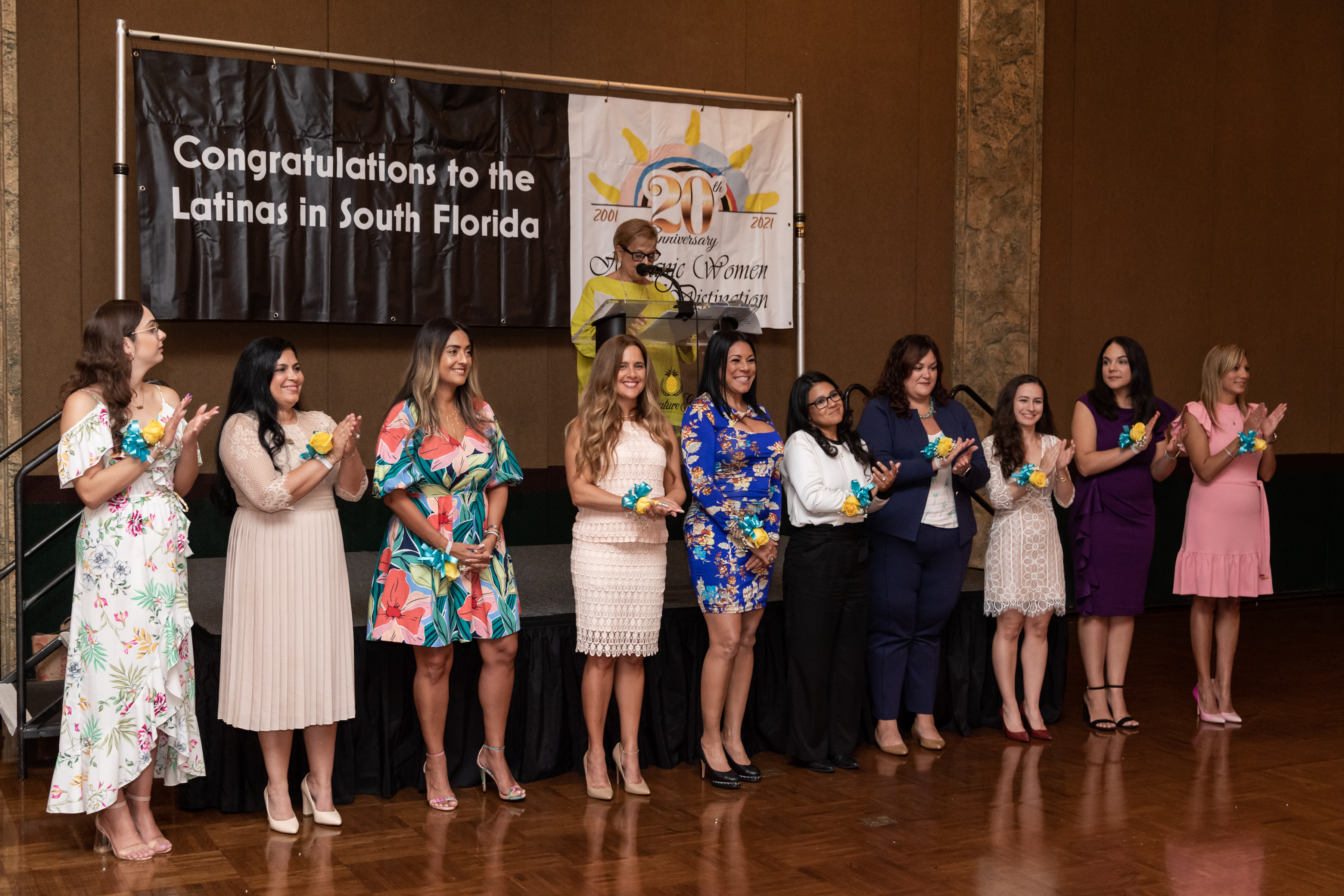 Dean Luna (fourth from left) with her fellow 2022 Hispanic Women of Distinction Honorees