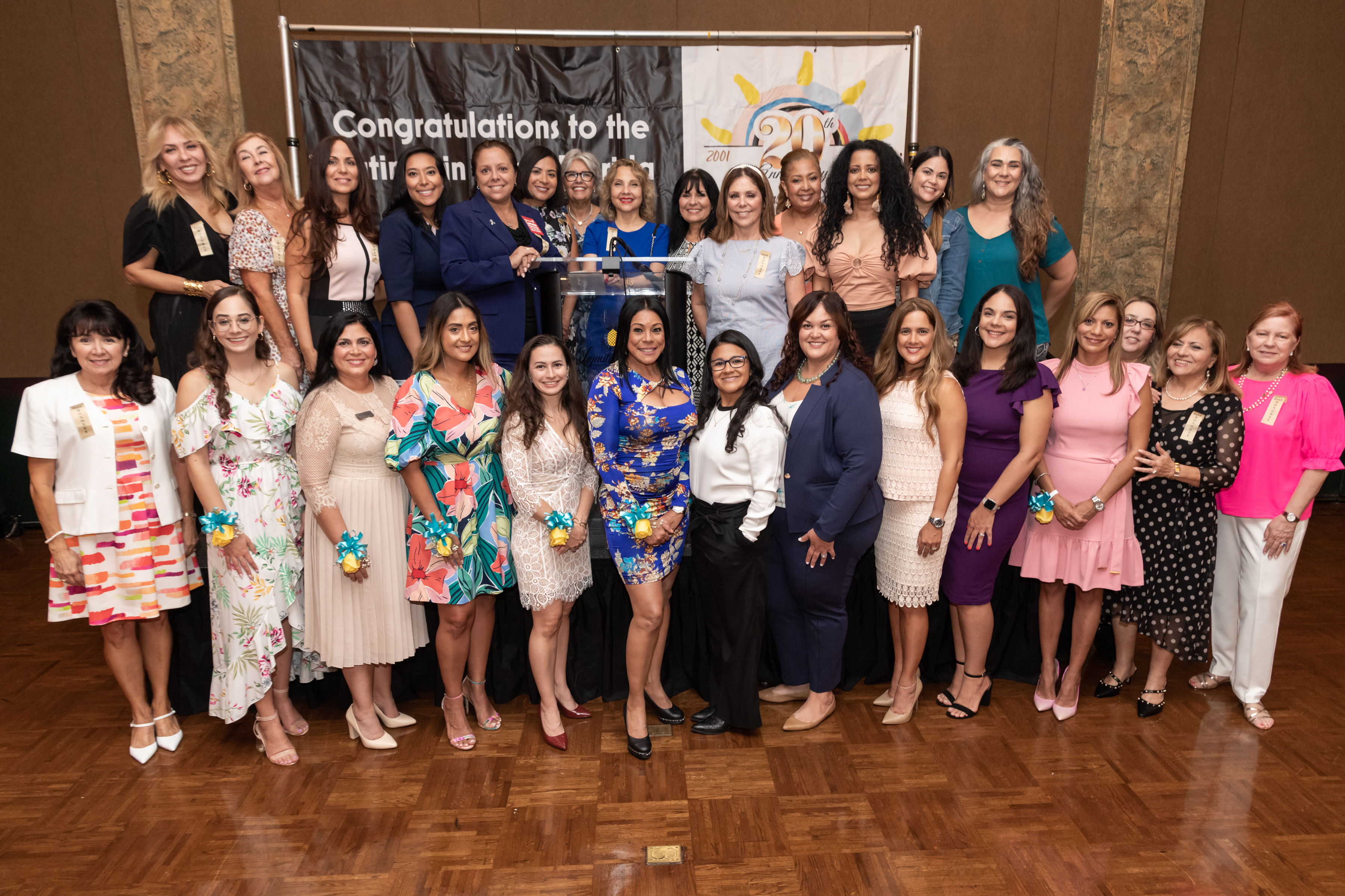 Dean Luna (front row, fifth from right) with her fellow current and past honorees