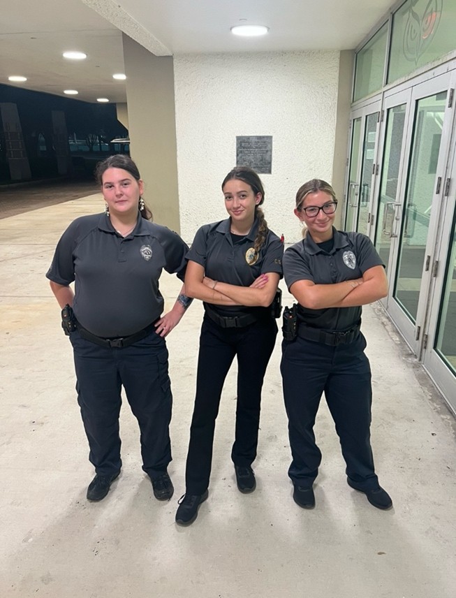 Hamel with fellow Service Officers