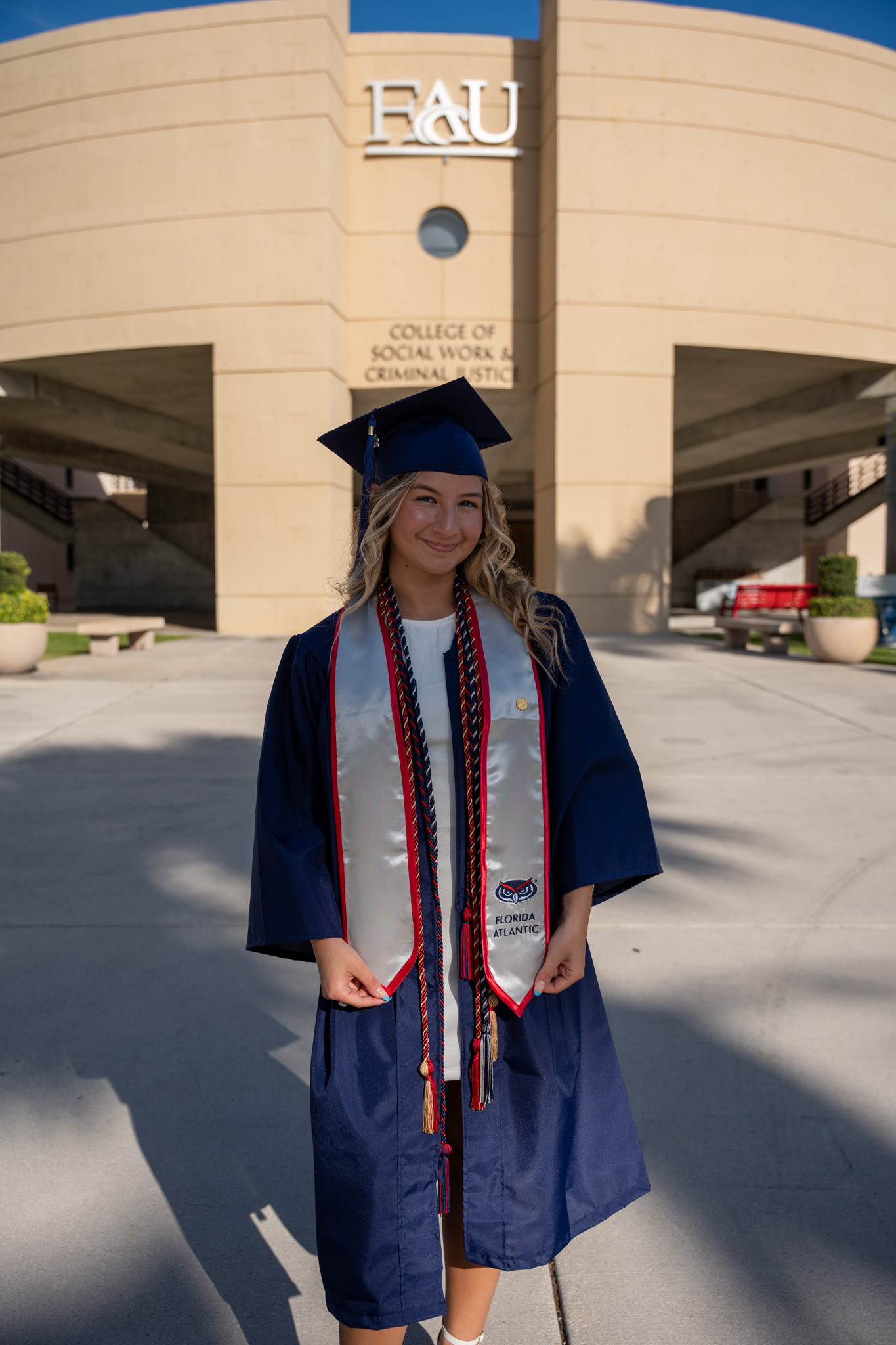 Sarah in her graduation regalia