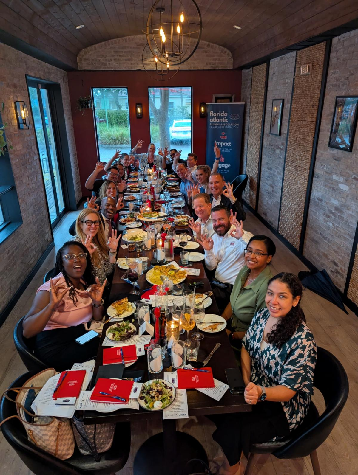 FAU Foodie group smiling at camera