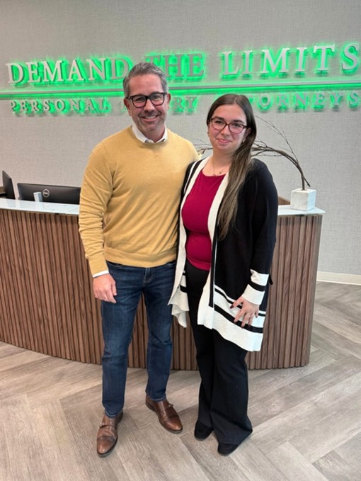 Iacono and Siegel in the Demand the Limits office lobby