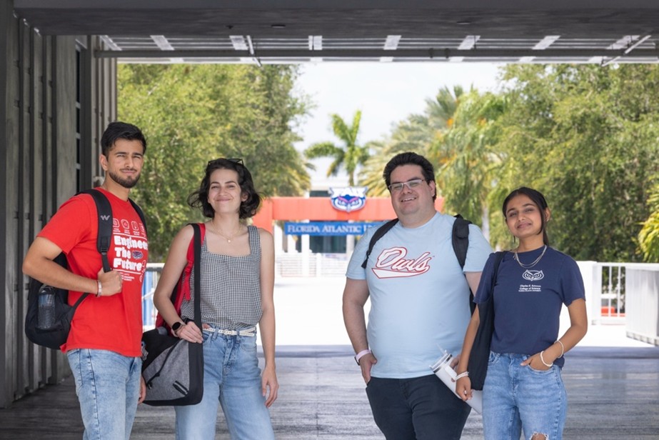 Students posing for picture