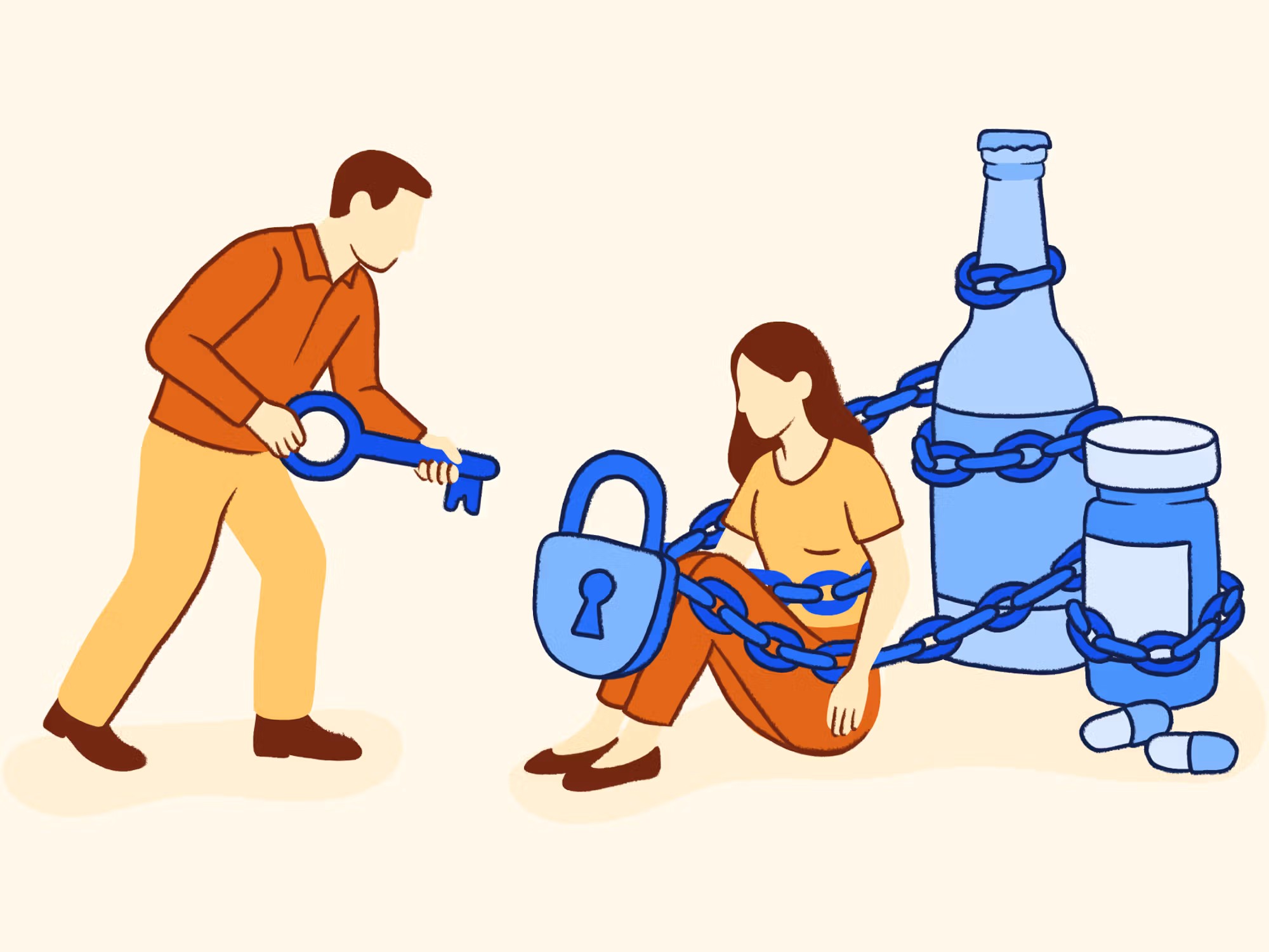 Addiction Recovery Cartoon