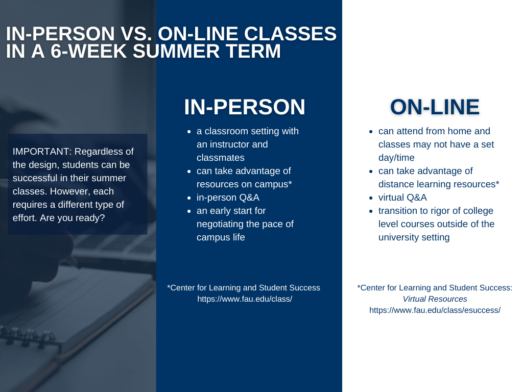 In-person vs On-line course