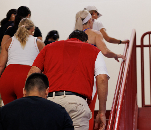 Staircase challenge participants 