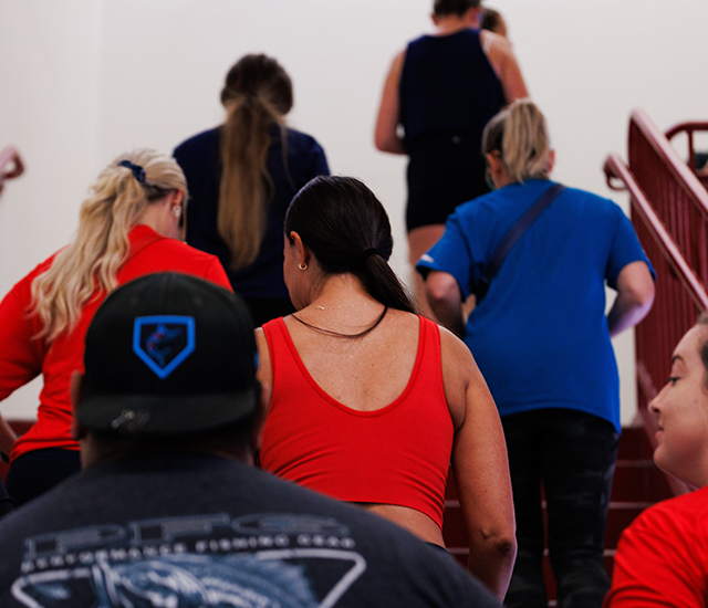 Staircase challenge participants 