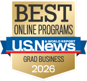 U.S. News badge for Best Online Programs for Graduate Business